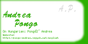 andrea pongo business card